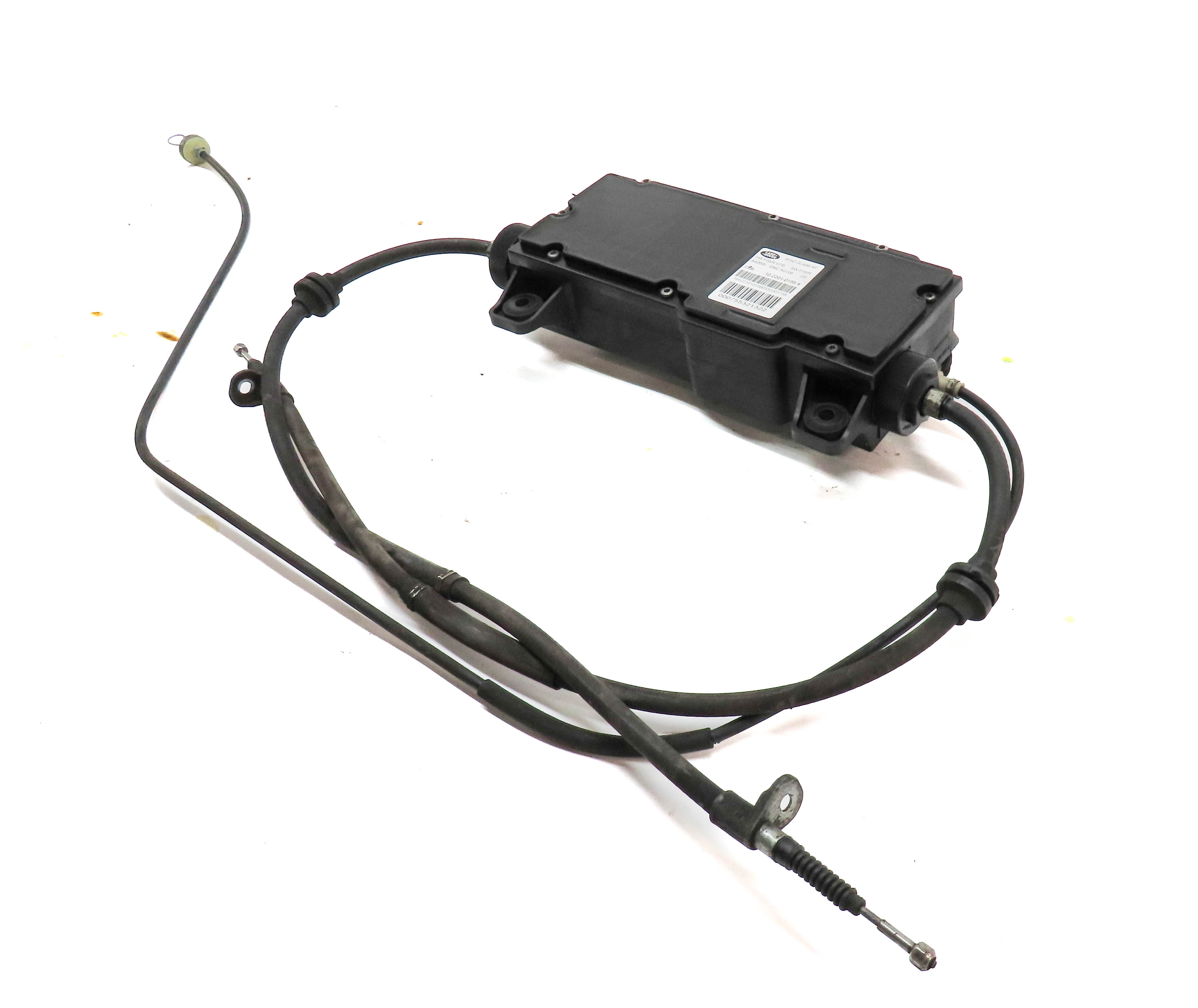 2012 RANGE ROVER (L322) EMERGENCY PARK PARKING BRAKE ACTUATOR w/ CABLES — exact item pictured